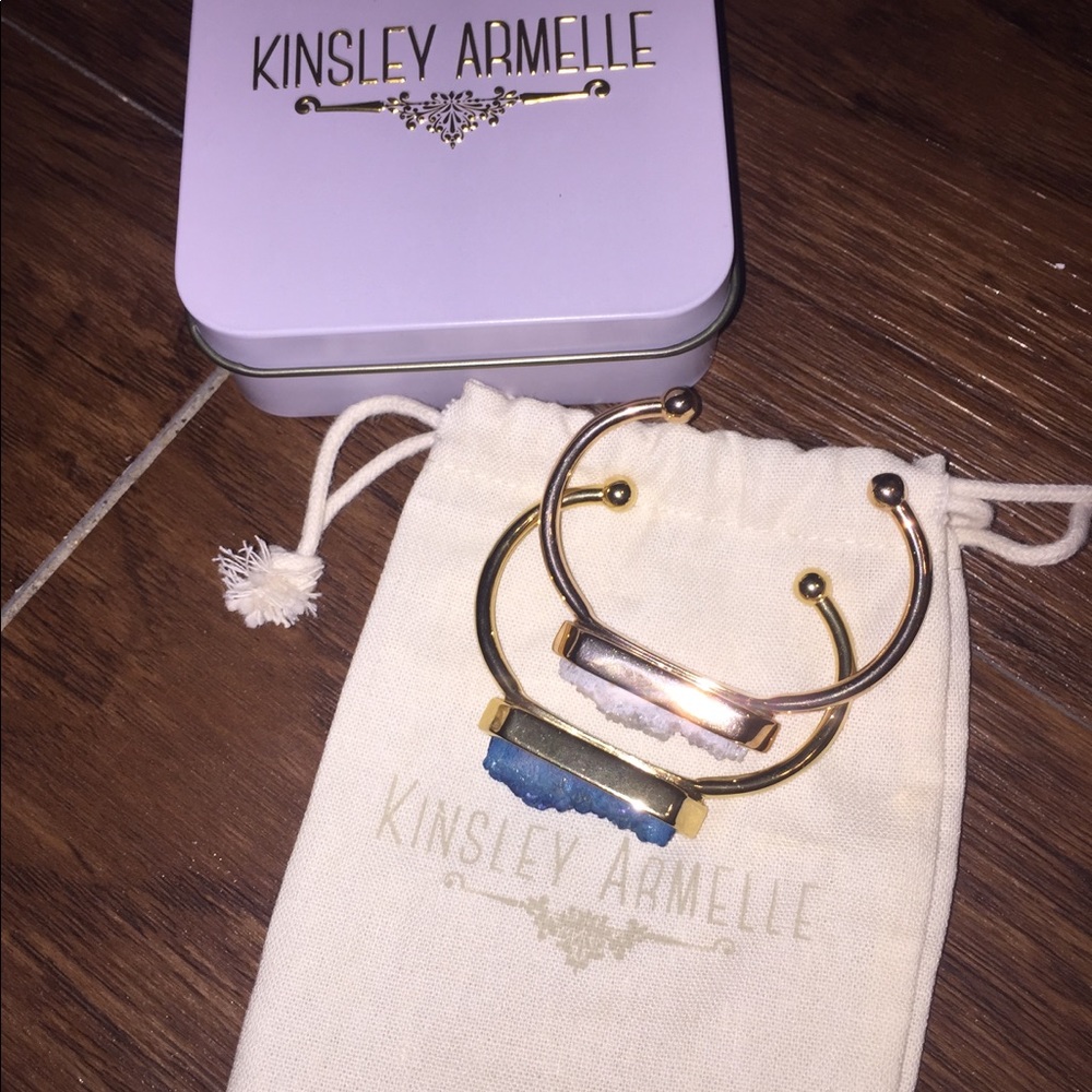 two kinsley armelle cuff bangles